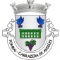 Escudo de prata, pombal de 6 + 6 portas de verde, posto em faixa e aberto do campo; em chefe, duas pombas voantes, de azul, animadas de vermelho, a da sinistra voltada; em campanha, cacho de uvas de púrpura, sustido de verde. Coroa mural de prata de três torres. Listel branco, com a legenda a negro: «Pombal — Carrazeda de Ansiães».