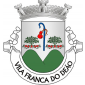 Escudo de prata, bordão de peregrino de azul, posto em pala, sustendo cabaça de vermelho, atada do mesmo, entre dois pés de batateira de verde, com tubérculos de vermelho; movente da campanha, monte 
de dois cômoros de verde. Coroa mural de prata de três torres. Listel branco, com a legenda a negro: «VILA FRANCA do DEÃO».