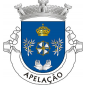 Escudo de azul, armação de moinho de ouro, cordoada do mesmo e vestida de prata, entre dois ramos de oliveira do mesmo, frutados de ouro, tudo alinhado em faixa; em chefe, coroa mariana de ouro, com pedraria de verde e, em campanha, duas mãos de prata erguidas em apelo. Coroa mural de prata de três torres. Listel branco, com a legenda a negro: "APELAÇÃO". 