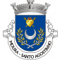 Escudo de azul, crescente de prata entre dois ramos de oliveira do mesmo, folhados de ouro e frutados de prata, com os pés passados em aspa; em chefe, coração de ouro, inflamado de ouro e vermelho e trespassado de duas setas passadas em aspa e realçadas de negro. Coroa mural de prata de três torres. Listel branco, com a legenda em maiúsculas a negro : "MOURA - SANTO AGOSTINHO". 