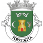 Escudo de verde, torre de ouro lavrada de negro, aberta e iluminada de vermelho, entre um crescente voltado, de prata, à dextra e um ramo de oliveira de prata, frutado de ouro, à sinistra; emchefe, cinco elos de corrente de prata, dispostos o 1º e 4º em banda, o 2º e 5º em barra e o 3º em faixa. Coroa mural de prata de quatro torres. Listel branco, com a legenda a negro: «TORREDEITA».